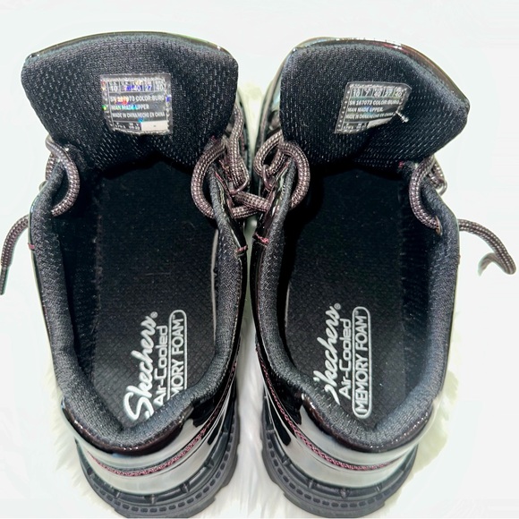 Skechers 90’s Jammers Cool Block Burgundy Chunky Platform Shoes Women’s sz. 10 - Picture 5 of 9